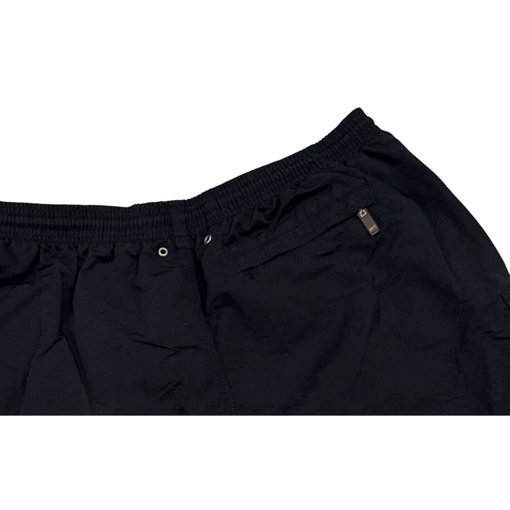 Tori Richard Navy Swim Trunks Men XL Tiki‎ Cocktail Embroidered Shorts Lined
